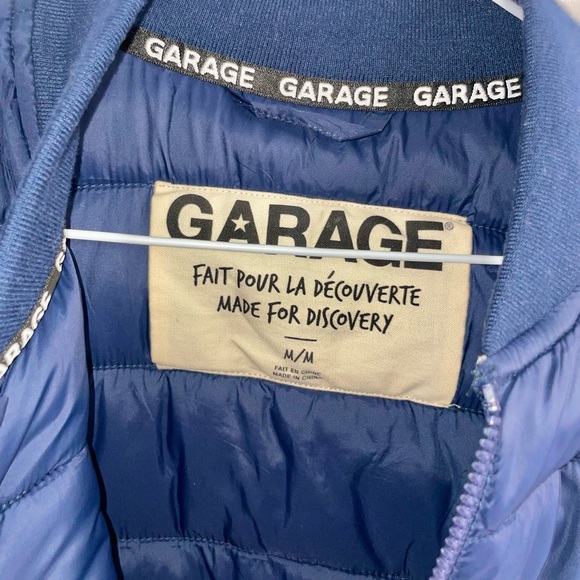 Garage size medium cropped blue puffer coat - Picture 3 of 5